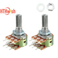 WH148 20MM 6Pin Potentiometer with Nuts and Washers Kit 1K 2K 5K 10K 20K 50K 100K 250K 1M Variable Rotary Carbon Film Resistor