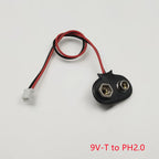 5Pcs 9V Battery Clip to XH2.54 PH2.0 2Pin Terminal Wire 15cm DC Power Adapter Cable Red Black