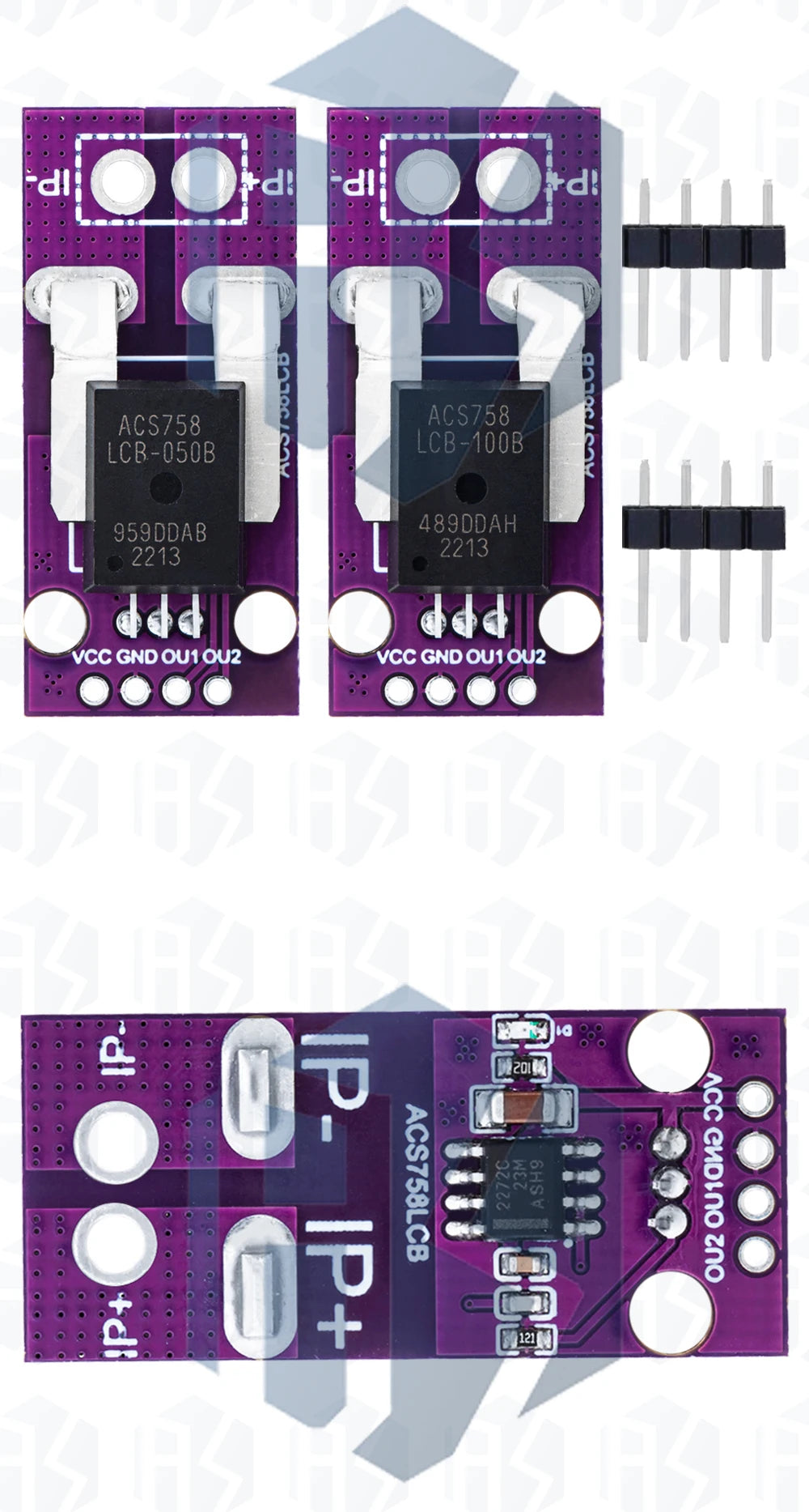 1PCS~5PCS ACS758 ACS758LCB-050B-PFF-T linear current sensor Hall current module ACS758LCB-100B-PFF-T
