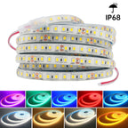 IP68 Waterproof LED Strip Lights 24V 2835 120Leds/m Warm Natural White Red Green Blue Flexible Luces Led Tape Underwater Decor
