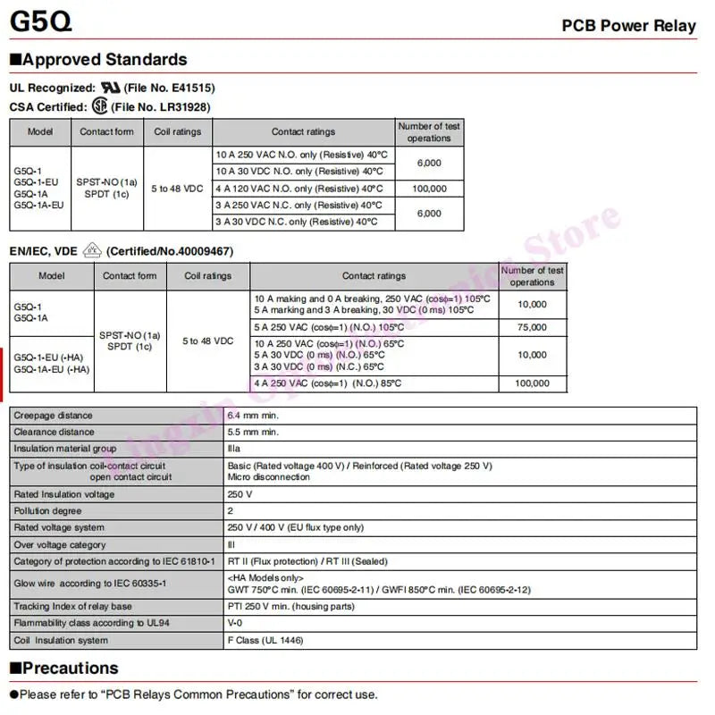 5PCS/lot Relay G5Q DC5V 12V 24V G5Q-14-5V G5Q-14-12V G5Q-14-24V 10A 5PIN Alternative G5Q-1A4-12V 4PIN 100% Original New G5Q-1-EU