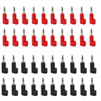 40pcs/4mm Adaptor Electrical Connecting Bending L Shape Banana Jack Plug Socket for Binding Post Test Terminal Connector