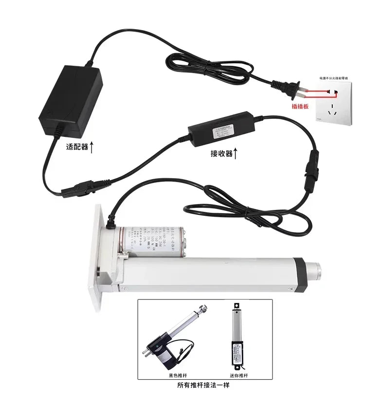 10MM-150MM  Mirco Electric Linear Actuator  DC motor  12V/24V 20-150N Reciprocating Motor Remote Automation