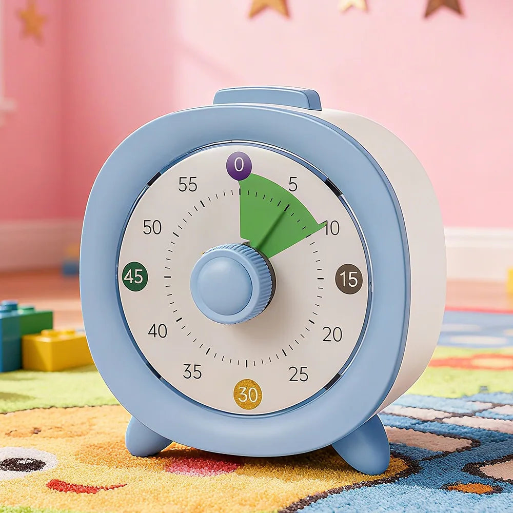60 Minutes Visual Timer Ultra Silent Visualization Countdown Alarm Clock Self-discipline Round/Square Kitchen Timer