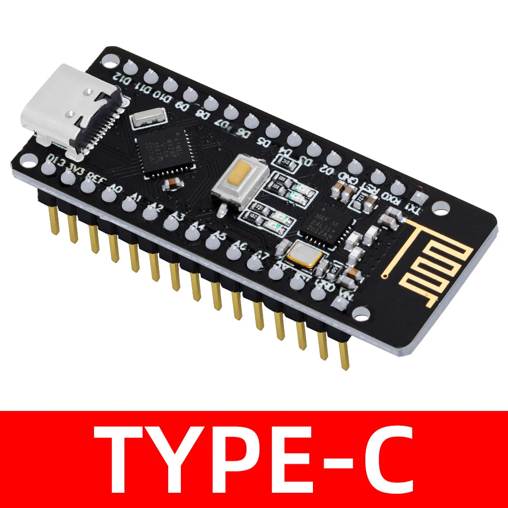 RF-Nano for Arduino Nano V3.0, Micro USB Nano Board ATmega328P QFN32 5V 16M CH340, Integrate NRF24l01+2.4G wireless