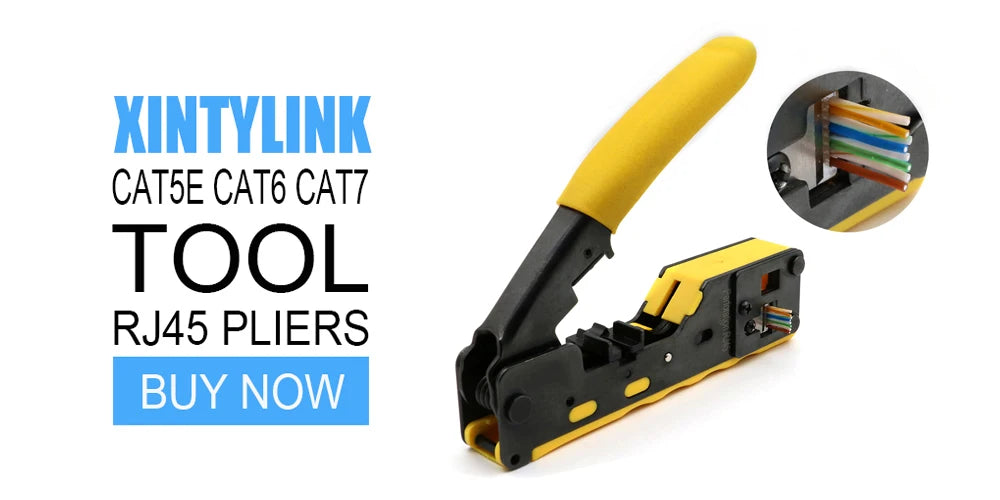 Xintylink RJ45 Connector CAT6 50U/6U Ethernet Cable RG45 Plug CAT5E UTP 8P8C RJ45 CAT6 Network Modular LAN Jack CAT5 Keystone