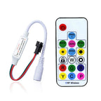 WS2811 WS2812B WS2813 WS2815 LED Pixels Strip Light Controller 3/4PIN USB/DC RF 14/17/21Keys LED Tape Remote Controller DC5-24V