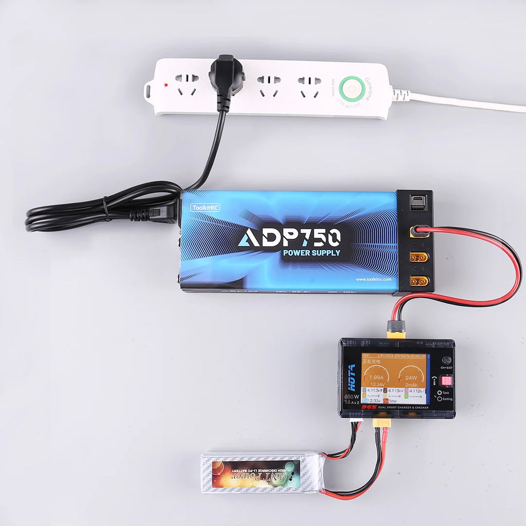 HOTA D6S RC Lipo Battery Charger Magnetic Suction Dual Channel Smart Balance 600W High Power 1-6S Smart Balance Charger