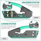 NEW RJ45 Crimp Tool Kit Pass Cat6 Crimping Tool For Cat5 Cat5e Cat6 8P8C Connector, All-in-one Ethernet Crimper