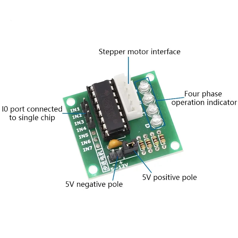1-10PCS 1Set 28BYJ-48-5V 4 phase Stepper Motor+ Driver Board ULN2003 for Arduino 1 x Stepper motor +1x ULN2003 Driver board