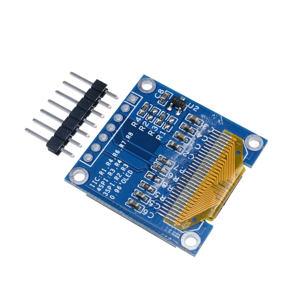 2PCS/lot 0.96 Inch OLED Display Module SSD1306 128x64 Resolution Low Power Consumption I2C Interface for DIY Projects