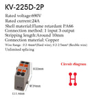 Wire Electrical Cable Connectors PTFIX 2.5mm² Terminal Block Plug-in Splitter Spliceable DIN-Rail Junction Box Connection Tools