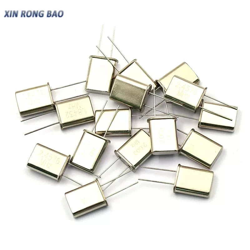 10pcs 49U HC-49U Crystal Quartz Resonator 1.8432M 2MHZ 2.4576M 4MHZ 6MHZ 7.2M 7.3728M 8MHZ 8.1920M 10M 18.432M 11.0592M 12M 16M