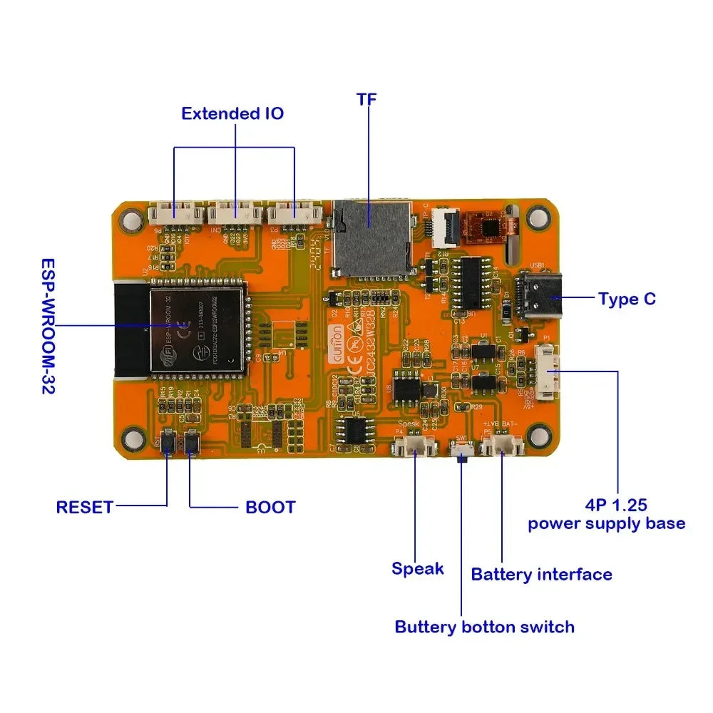 JC2432W328C ESP32 2.8" inch TFT HMI LCD Display Module WIFI+BT Capacitive Touch Screen 240*320 Development Board ST7789 Driver
