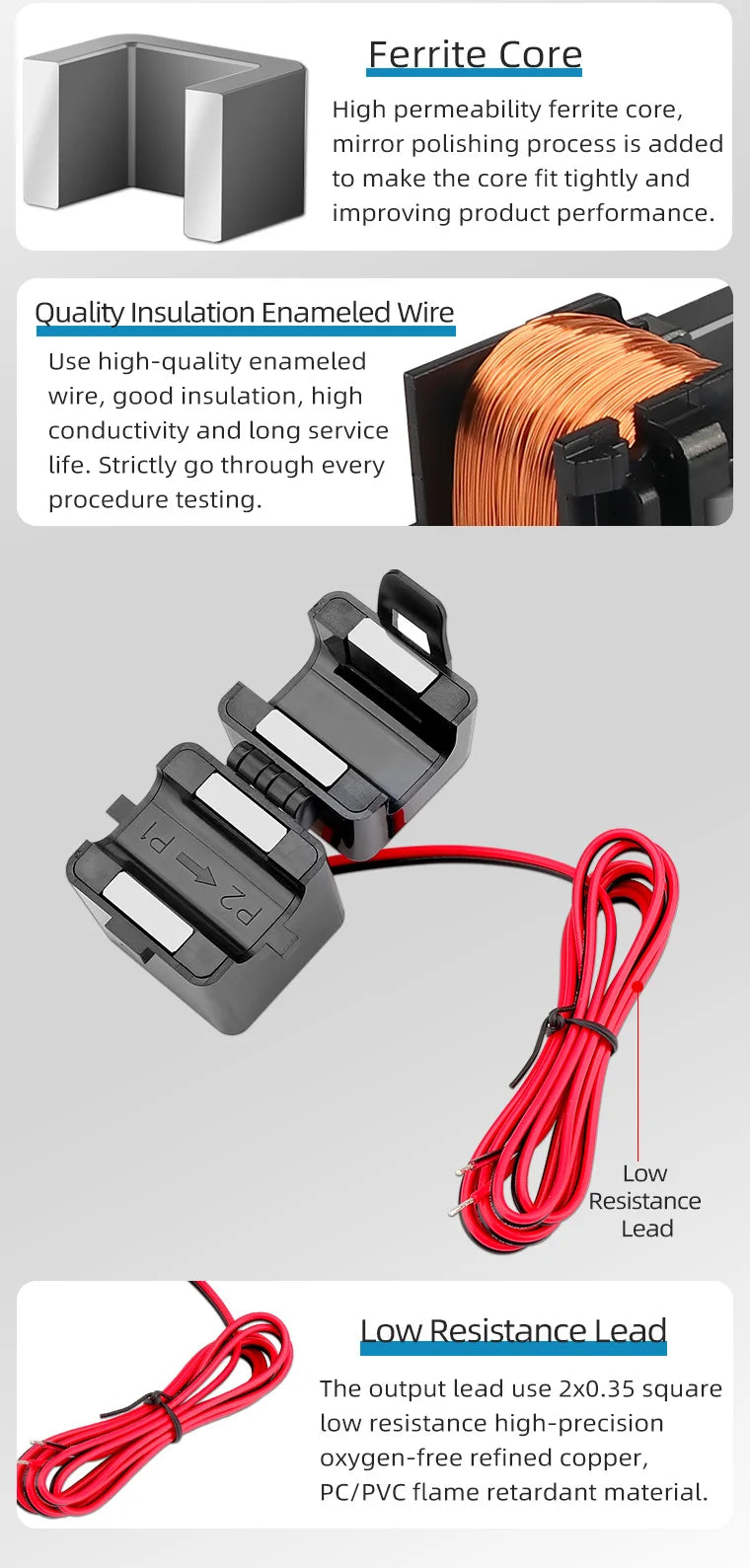 NJXSE OPCT10AL 1000/1 2000/1 3000/1 Clamp Sensor 5A 10A 20A 30A 50A 60A 80A High Quality AC CT Split Core Current Transformer