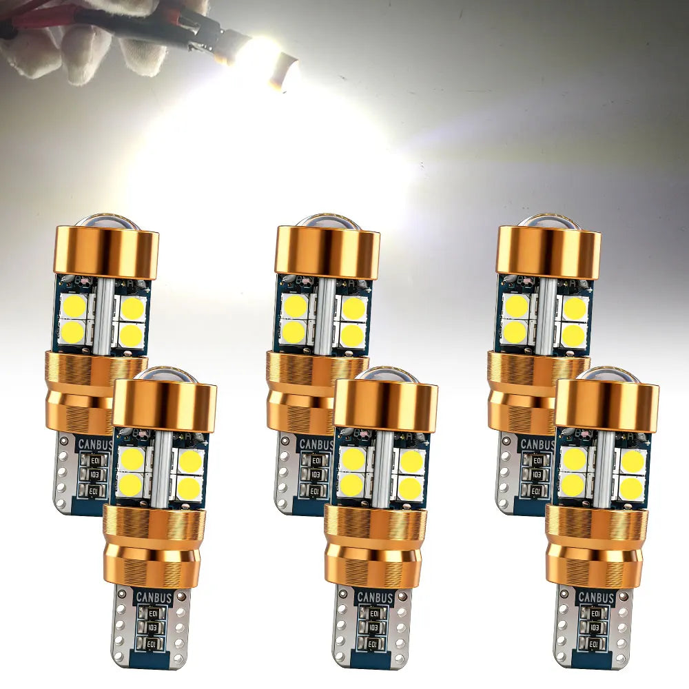 2/6/10PCS LED Signal Light Bulb Package 3030 12V 24V DC Orange Amber 158 175 Position 2821 Parking 2827 2525 T10 Car Truck Bulbs