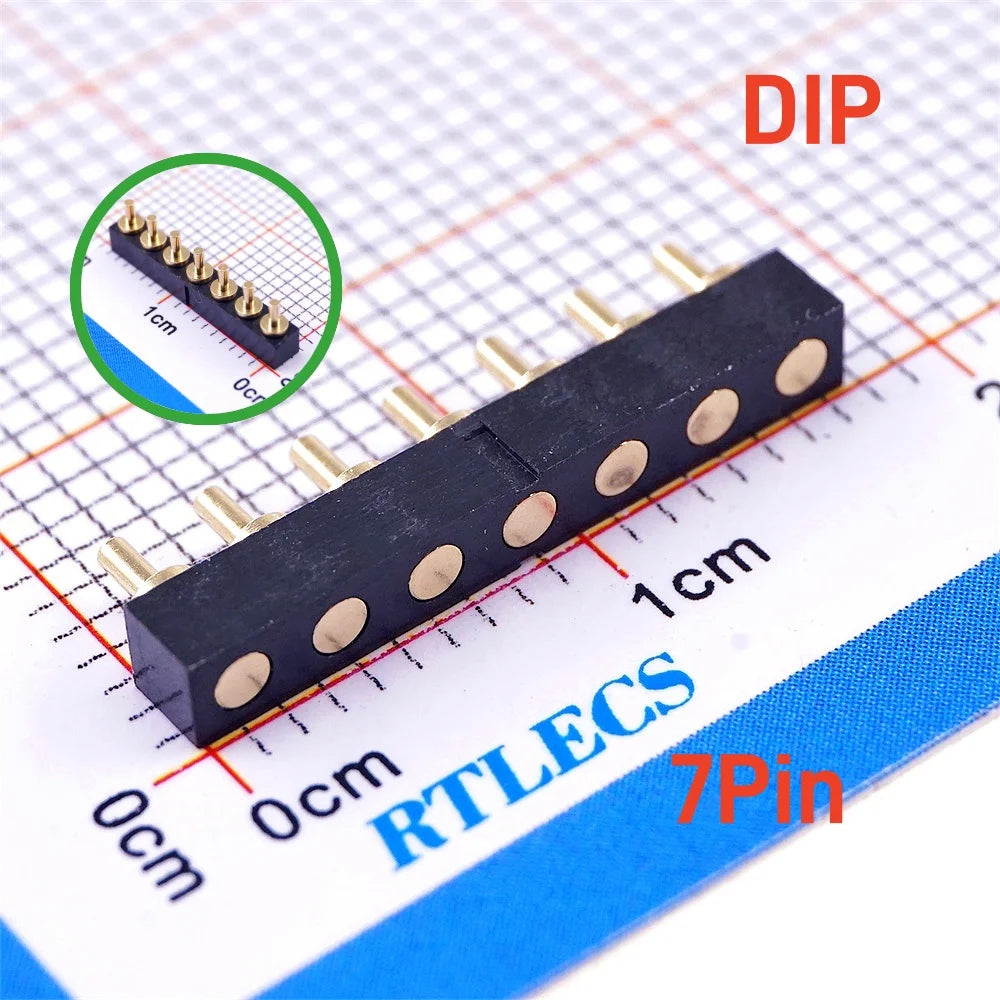 5 20Pcs Target Contact PAD Connector DIP 2.54 MM Grid 2 3 4 5 6 7 8 10 Position SMD Pogo Pin Header Strip Battery Power Charge
