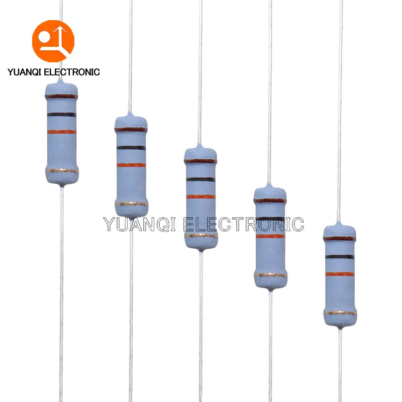 20pcs 2W Metal Oxide Film Resistor 5% 1R-10M 10R 100R 240R 470R 1K 2.2K 10K 24K 47K 100K 220K 1M 10 220 470 ohm Carbon Film