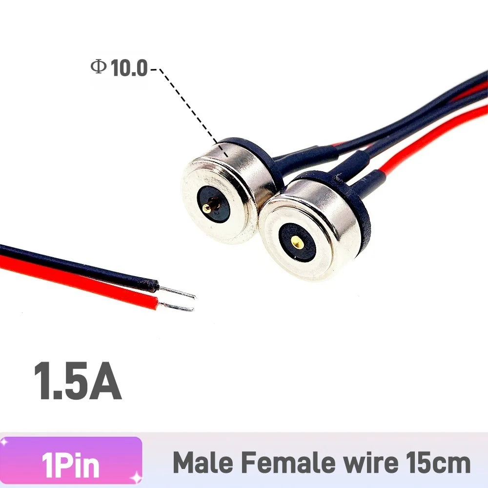 Magnetic Circular PogoPin Connector 2A Male Female Metal Spring Loaded 1/2/3/4/5/6 Pin DC Power Charger Wire JST SM Gold Plated