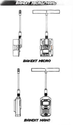 RadioMaster Bandit Micro Nano ExpressLRS 915MHz RF Module T Antenna OLED 1000mW 30dBm SX1276 200Hz WiFi Bluetooth FPV