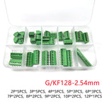 30Pcs/Box KF128 2.54mm PCB Mini Screw Terminal Block Connector KF128-2.54 2P 3P 4P 5P 6P 7P 8P 9P 10P 12P for 24-12AWG Wire