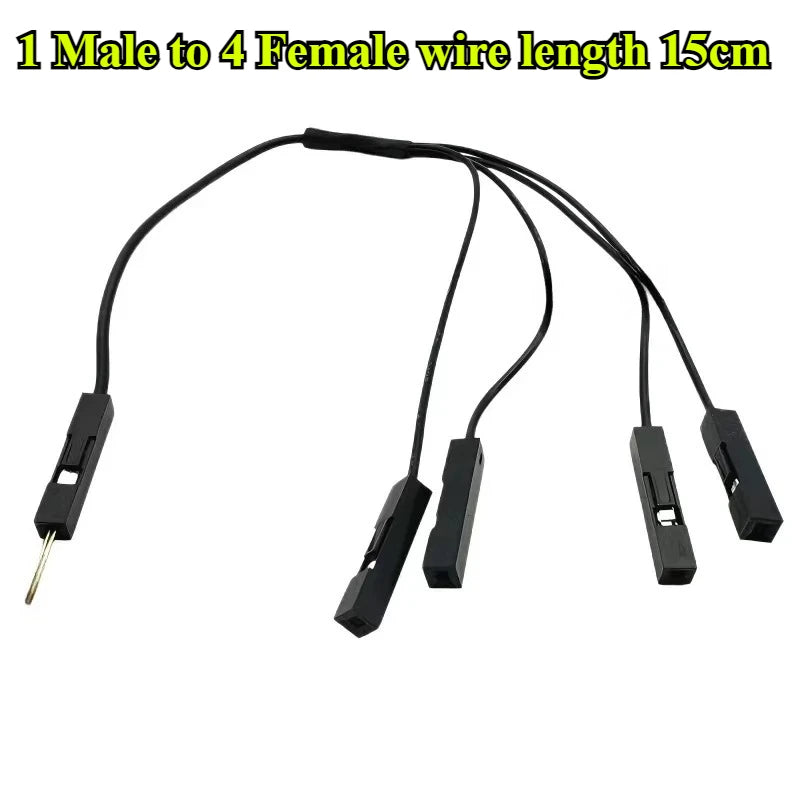 Dupont Terminal Wire 2.54mm 1 Male/Female to 2/3/4/5 Female/Male Jumper Splitter 2P/3P/4P/5P Pins Jumper Splitter Adapter Cable