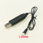 1PC 3.7V/7.4V Lithium Battery USB Charging Cable With 1.25mm MX2.0 PH2.0 XH2.54 JST SM2P/4P Interface For Toy Remote Control Car
