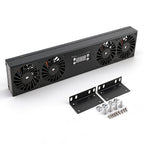 US 19" Rack Cabinet Cooling Fan Module1U/2U Horizontal/Vertical Mount Temperature Control Server Chassis Fan Black/Silver