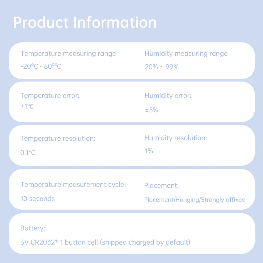 Mini Indoor Thermometer LCD Digital Temperature Meter Humidity Meter Sensor Weather Station -20~60℃ Desktop Digital Gauge