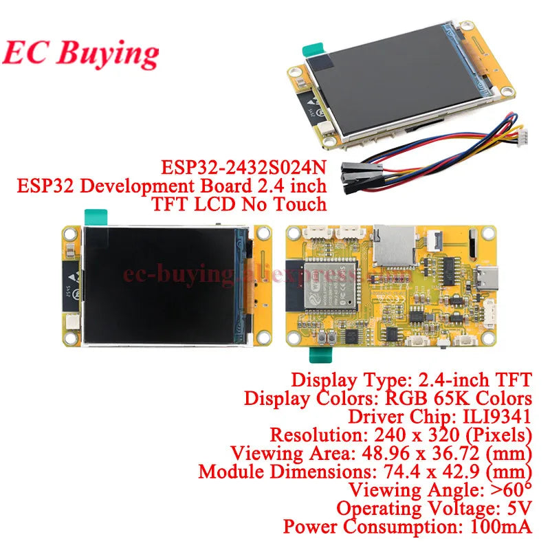 ESP32 S3 for Arduino LVGL WiFi Ble Development Board 2.4 2.8 3.2 3.5 4.3 5 7.0 inch 240*320 Display Screen LCD TFT Module Touch