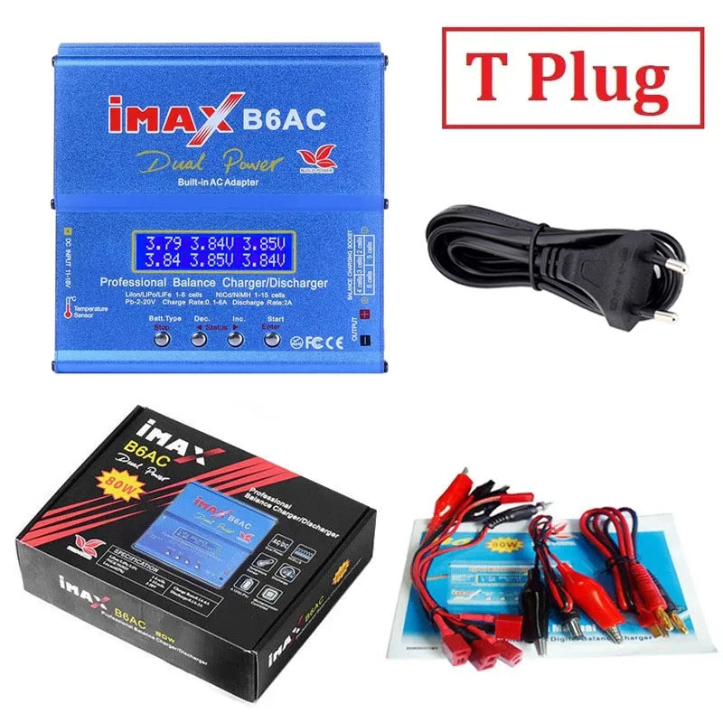 80W IMAX B6 AC 2.0 RC Battery Balance Charger B6AC 2.0 7A For LiHv Lipo NiMH Li-ion Ni-Cd Digital LCD Digital Screen Charger