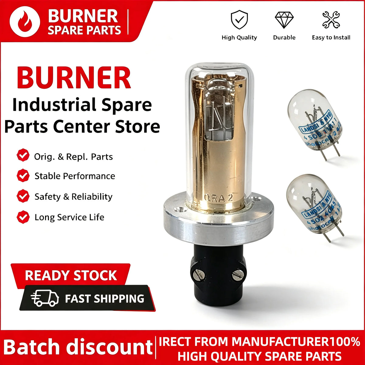 UV Flame Detector QRA2 QRA2M Compatible OEM & Replacement Parts Boiler Burner UV Probe Photocell Electric Eye Spare Parts