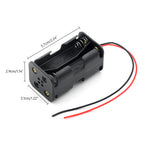 1X 2X 3X 4X AA Power Battery Storage Case Holder Socket DIY UM3 1.5V Dual AA LR6 Container Wt Lead Cables Switch Cover Optional