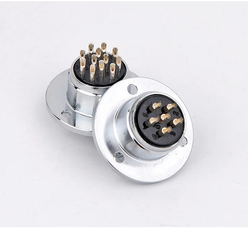 10PCS Aviation Plug Socket Panle Circular Connector with Cover M19 GX20 20mm 2 3 4 5 6 7 8 10 12 Pins