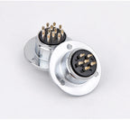 10PCS Aviation Plug Socket Panle Circular Connector with Cover M19 GX20 20mm 2 3 4 5 6 7 8 10 12 Pins