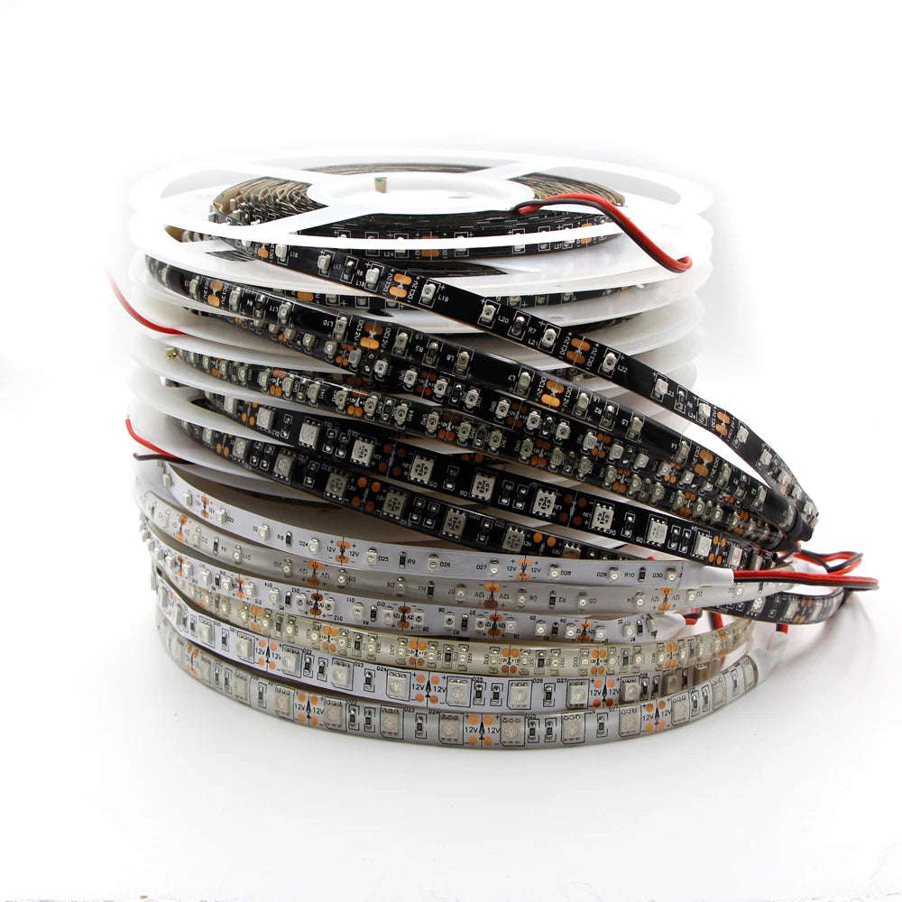 DC 12V SMD 3528 5050 Flexible LED Strip Orange Light 60/120 LEDs per Meter DIY Car Chassis Lighting Strip for Vehicle