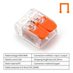 30-100 Pcs Cable Wire Connectors Mini Quick Terminal Block Electrical Connectors Reusable Type Quick Plug-in Terminals