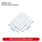 Breadboard 400 700 750 830 Holes MB-102 Solderless PCB Mini Test Board ZY-204 1600pts Prototype Board Jumper Wire Cable DIY Kit