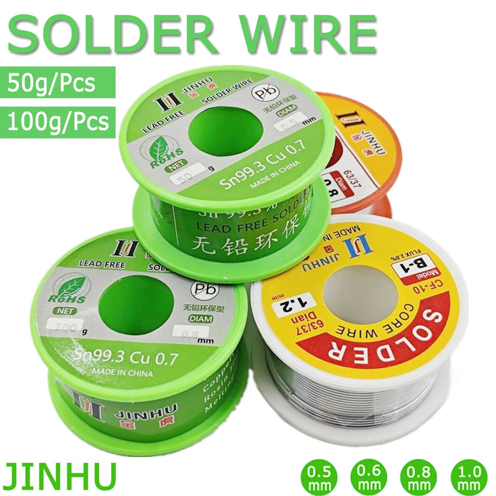 50g/100g High Purity Soldering Wire Roll Mixed Tin Rosin Core Dia 0.5mm-2.0mm Solder Welding Wire For Electrical Soldering