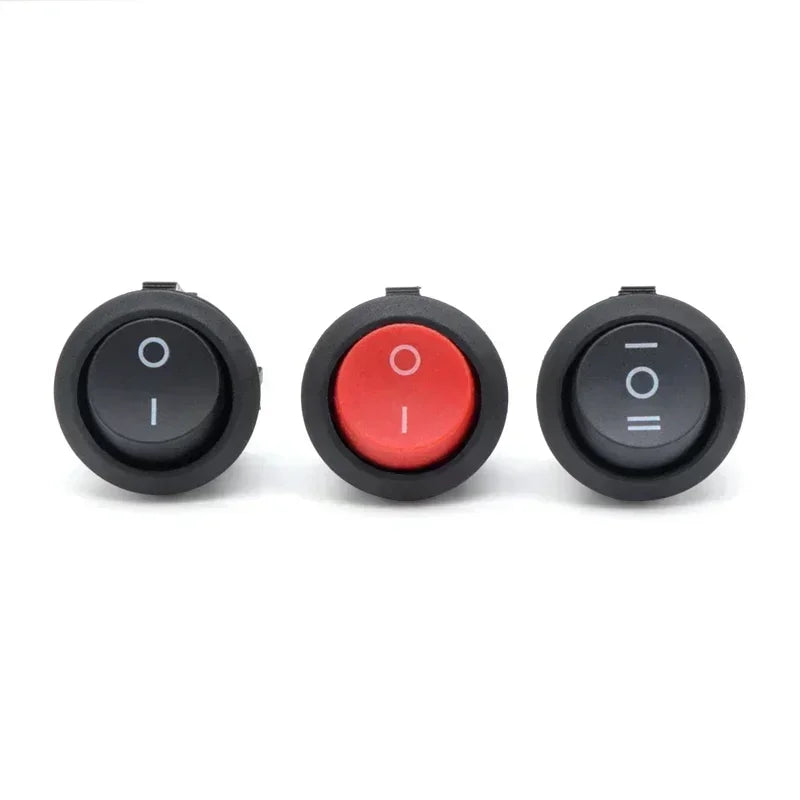 1~300pcs KCD1 LED Rocker Switch Round 2/3Pin ON-OFF-ON 2/3 Position 6A/250VAC 10A/125VAC SPST 23mm Car Push Button Switches