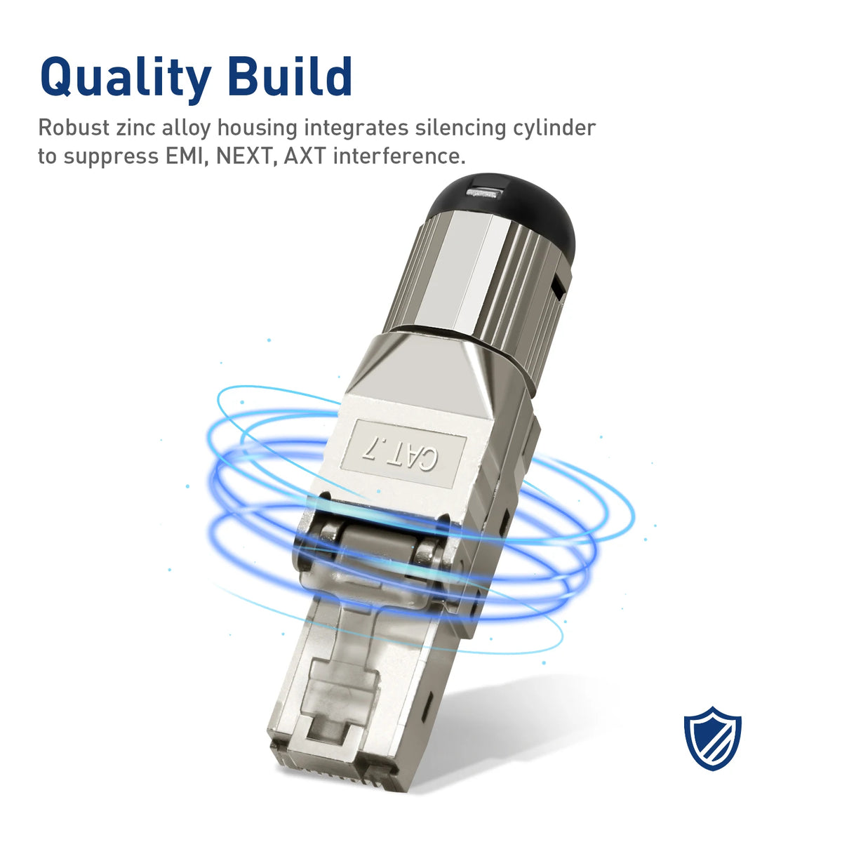 ZOERAX 1PCS RJ45 Cat8 Cat7 Cat6A Connector RJ45 Shielded Toolless Modular Termination Plug 2000MHz 40G LAN Cable for 22AWG-24AWG