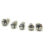 12/16/19/22mm Waterproof Metal Button High Flat head Switch LED Light Momentary Latching 12V 24V 220V Various Colors To Choose