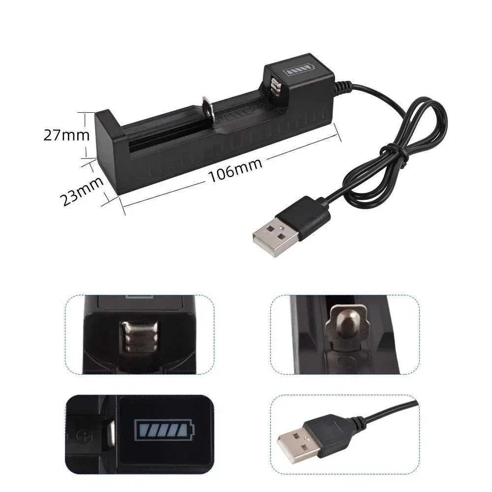 Dual 18650 Lithium Battery Charger for 18650 14650 Charging 4.2 / 3.7 V Rechargeable Battery Charger 1 / 2 / 4 Slots