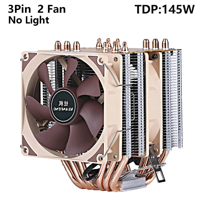 XUANFENG Air-cooled CPU Cooler 90mm Fan Twin Towers 4/6 Heat Pipe 4pin/PWM Compatible LGA2011 115x 1200 1700 X79 X99 AMD AM3 AM4