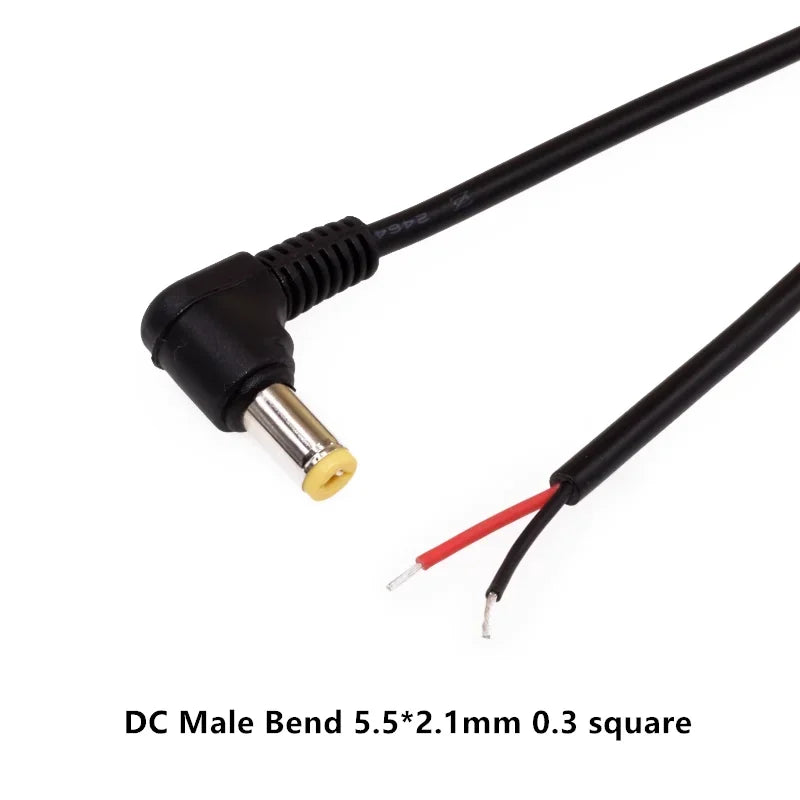 DC Power Plug 5.5 X 2.1 2.5mm 5.5 * 2.1mm Male Female CCTV Adapter Connector Cable Extension Cords 12V Surveillance Camera