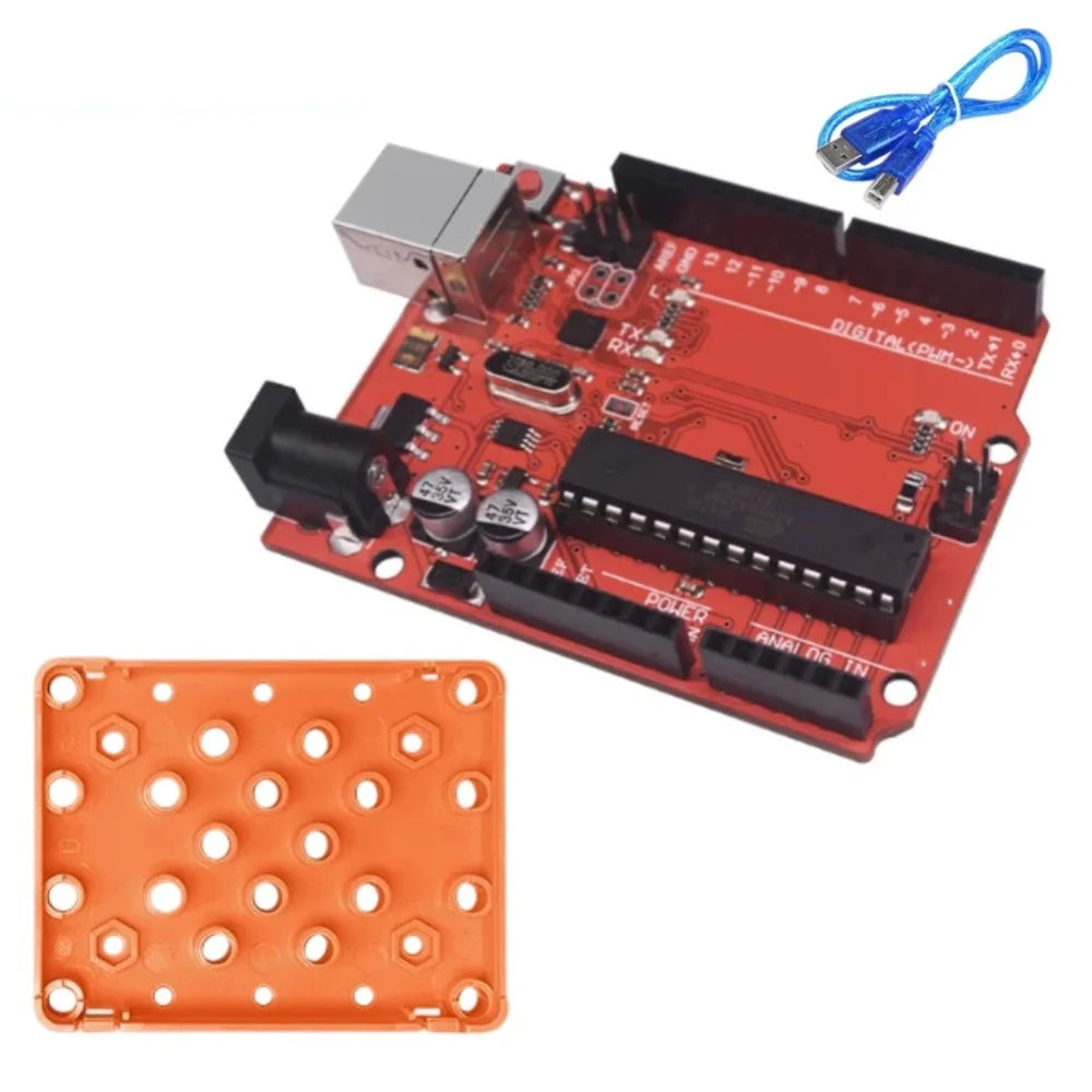 Arduino UNO R3 ATmega328P Development Board USB Cable 14 Digital I/O 6 Analog Inputs 16MHz DIY Electronics Project