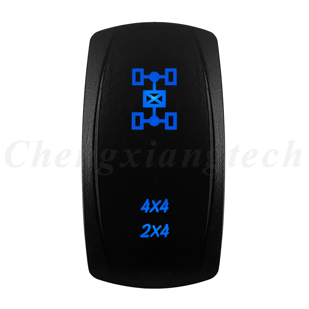 12V 20A Blue Led Car Boat Laser Rocker Switch ON OFF, (ON) OFF, ON OFF ON, (ON) OFF ON, (ON) OFF (ON) Waterproof