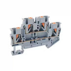 10Pcs PTTB2.5 PTTB-2.5 Push-in Double Level Din Rail Terminal Block 2 Layer 2.5mm² Plug Electrical Wire Connector