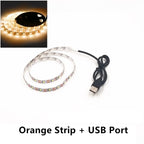 5M USB LED Strip Light 5V 3528 1 Meter 5 Meter Yellow Cool White Pink Green Blue Red SMD Ribbon Ceiling Cabinet Light Waterproof
