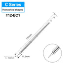 T12 Horseshoe-Shaped Soldering Iron Tips T12-C1 BC1 BC2 BC3 C4 BCF2 BCF1 for Hakko FX951 FX950 FM203 STC T12 DIY Welding Station